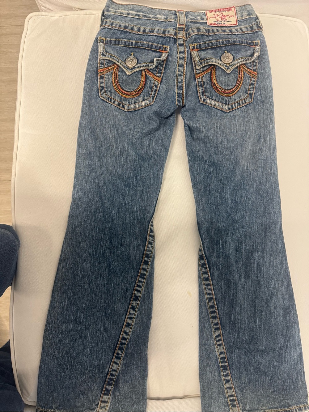 True Religion Blue Bootcut Jeans with Embroidered Pocket Detail - Picture 6 of 6